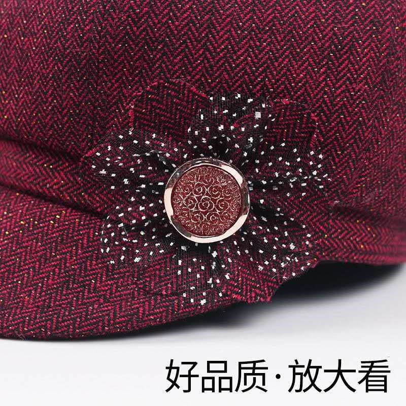 中老年人帽子女春秋天妈妈布帽单短E檐遮阳帽休闲老人帽奶奶鸭舌