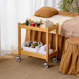 美容推车中式高档实木美容车小推车多功能美容院专用可移动工具车
