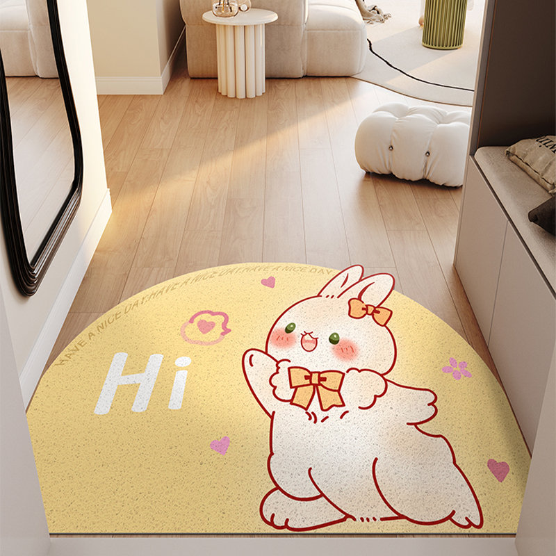 地垫入户门垫进门垫子家用可裁剪可爱H丝圈地毯进户玄关大门口脚
