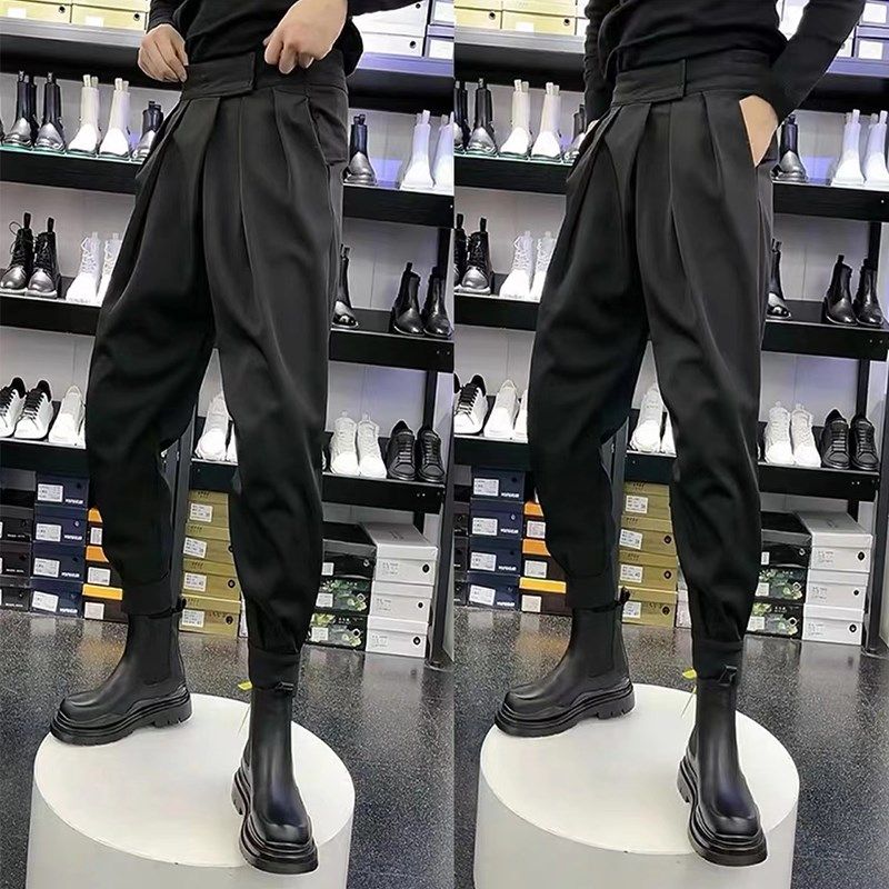 魔术贴马丁靴束脚西裤男高级感春夏九分西装百搭休闲裤宽松哈伦裤,男装,西裤,淘宝优惠券,粉丝福利购,淘宝优惠卷