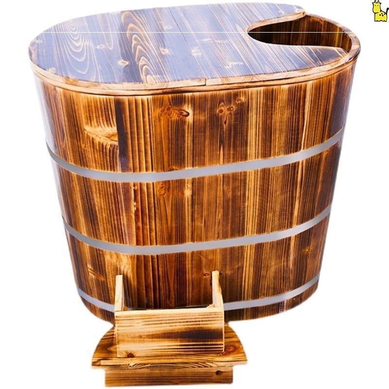 加高泡澡木桶洗澡桶大人家用全身C浴桶汗蒸两用瑶浴小户型用加深