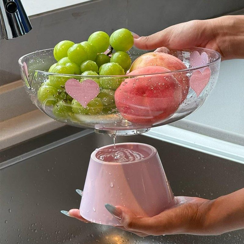 果盘高端精致高颜值家用客厅茶几洗菜盆沥水篮洗水果新款加厚塑料,餐饮具,果盆/果盘/果篮,淘宝优惠券,粉丝福利购,淘宝优惠卷