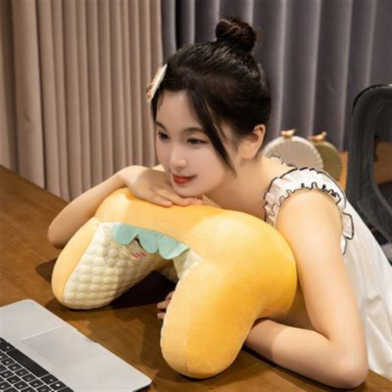 办公室护腰靠背垫靠枕护颈枕仰睡午睡枕头趴O睡枕成人工位睡觉枕