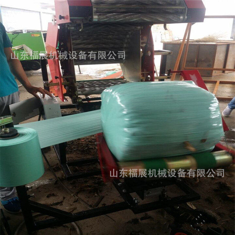 饲草青储秸秆打包机牛羊草料黄贮青贮打捆包膜机德泰青储打捆机