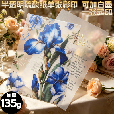 半透明牛油纸高清彩印