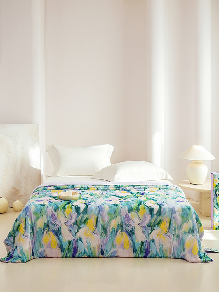 Z.M.N.-奇纳 夏凉被薄法式轻奢印花凉感丝美肤空调被1.5米/1.8米,床上用品,化纤被,淘宝优惠券,粉丝福利购,淘宝优惠卷