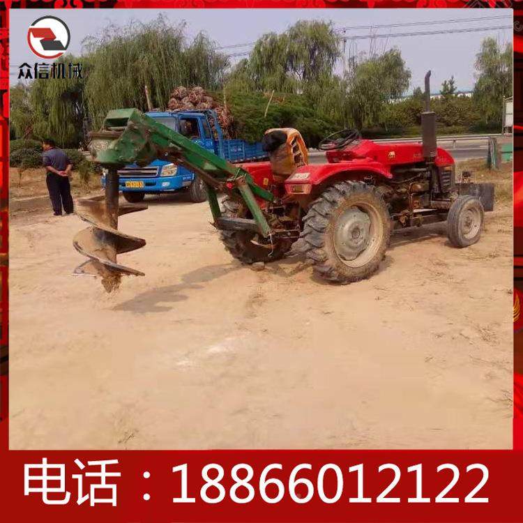 新款拖挖坑种机植树树挖坑机拉挖穴机拖拉机机四CQB轮车带打坑机