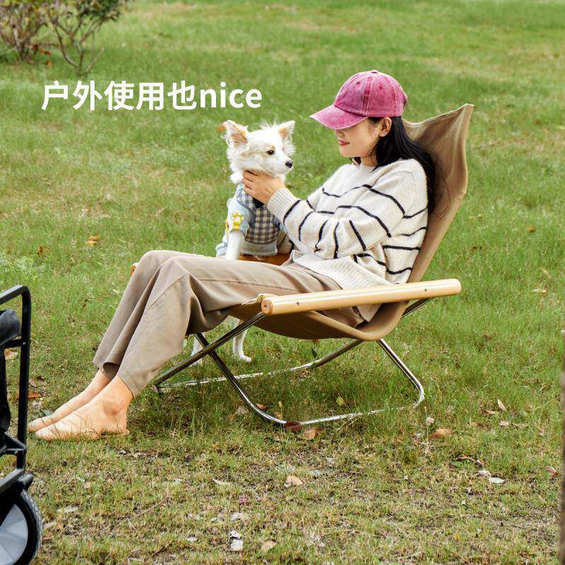 帆日式布叠椅家用阳台躺懒人折椅cSQW3fKJ现代简约户外午休单人休