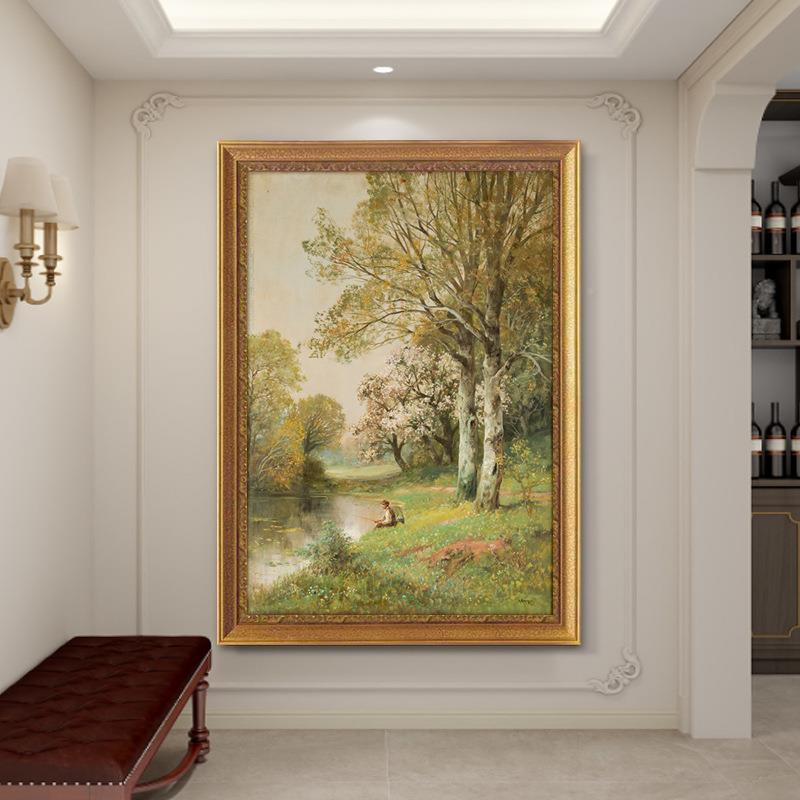界名画风油画欧式高端印装象风景景饰画轻世奢客餐厅玄关ZBQ挂画