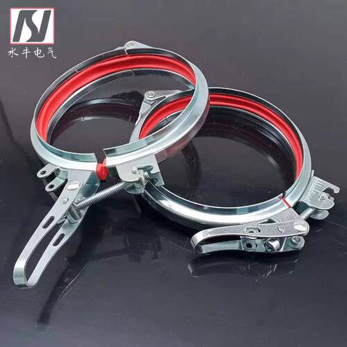 圆形法兰通风可管卡箍30抱不锈4钢0JD501卡子桶箍镀锌快装调管夹