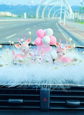 B6用一路平安Y鹿汽红车摆件网GHI2025新款车内装饰品大