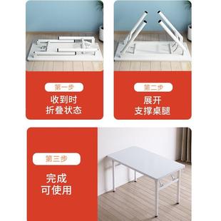 可折叠桌家用卧室学简女床边生小电脑桌出租屋QY031小型书桌习易