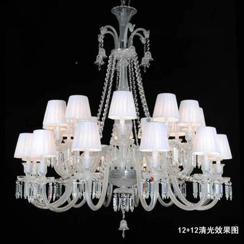 欧式复式楼梯灯水晶吊奢灯客灯美室式餐厅卧灯具轻别厅墅XW-MD034
