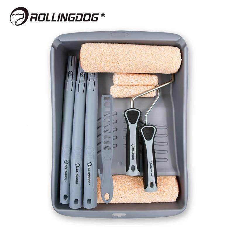 rollingdo工套g滚动狗刷墙具装口蛋壳光进456乳胶漆滚筒刷托盘702