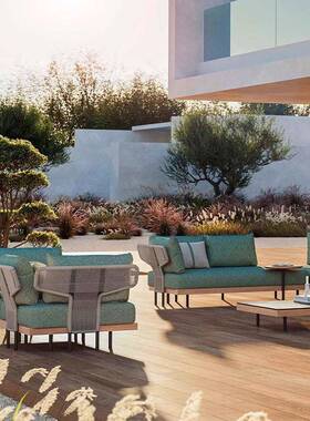 户发外露沙发庭院阳台室外休闲台阳光藤房设计师LUE花园转角编沙