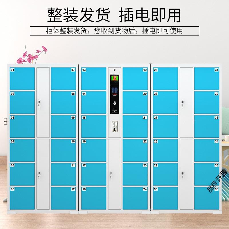 超市电子存柜包商场智能DWD储物条码指纹人识脸别存手机寄快递柜