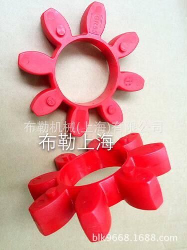 红色减震胶垫8瓣CJ55/70-sit-98SHA-65-B-55梅花联轴器弹性体胶块