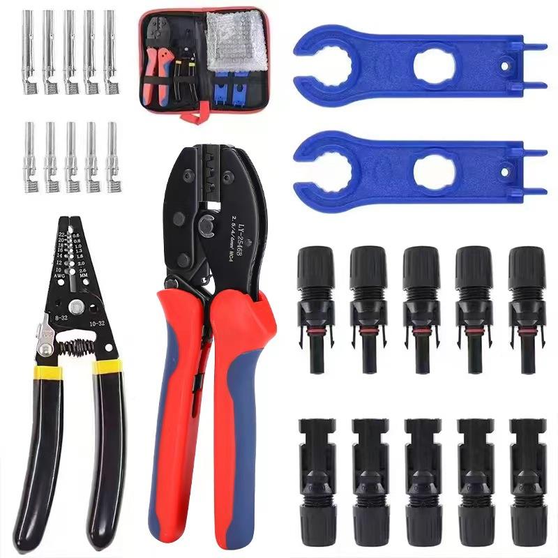 C光伏安装施工工具包压接冷压钳太阳能连器4接端M子专用971压线钳