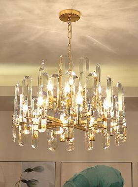 奢多风全铜水晶灯客厅主灯餐吊厅长形卧室灯大气港VYS式灯轻具灯