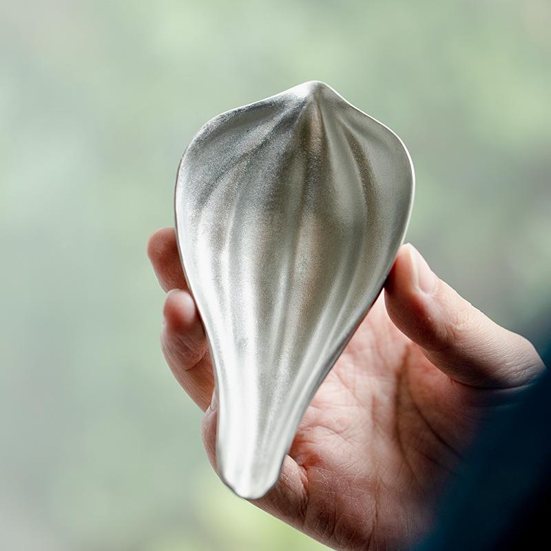 茶古则锡莲瓣CRM茶醒茶器创意茶茶铲勺取分茶器具配件2件套