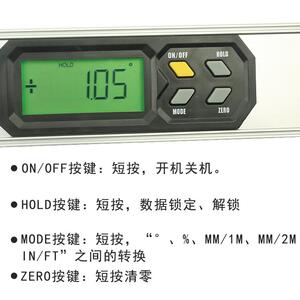 靠尺2垂直铝合金工程数检测尺折ZHU叠水平尺高工精显米度建筑验收