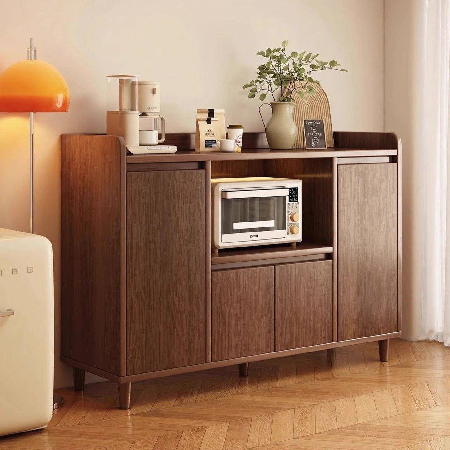 实木无品牌/靠子餐边柜古风储物柜墙一体40c中m宽客厅收纳置物柜