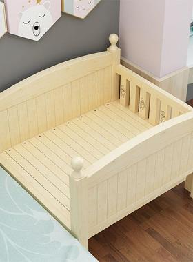 实木儿童伸缩MY50852床沙户发床婴拼接儿床小型人推拉床坐卧两单