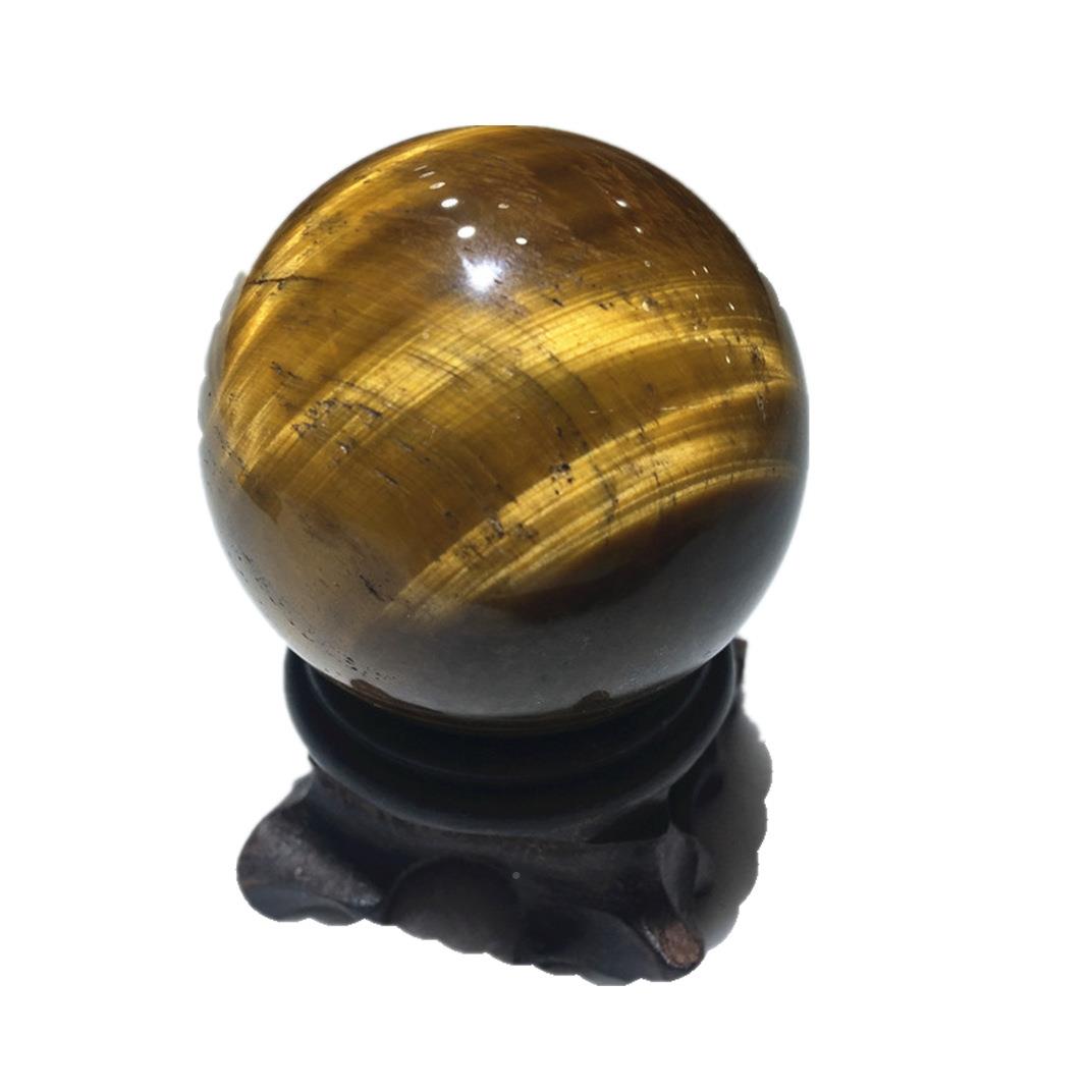 眼光石原磨石切割打APA抛黄虎虎眼球把玩