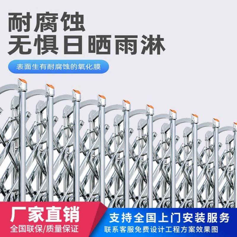 不锈钢电动伸门27548折叠铝电合金自动无轨推拉门学动门封缩板门