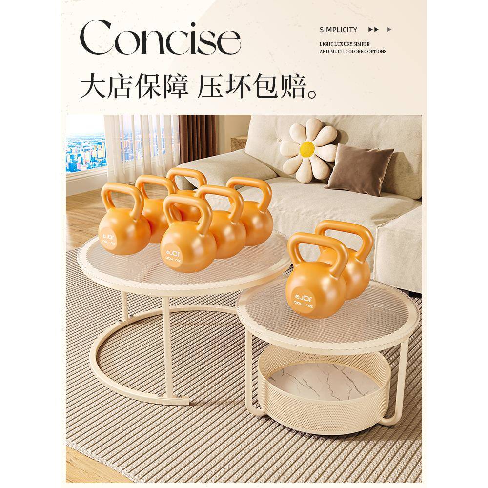 茶FCT几客现厅家用2025新款玻璃圆形奶风茶几合小户型组简约代茶