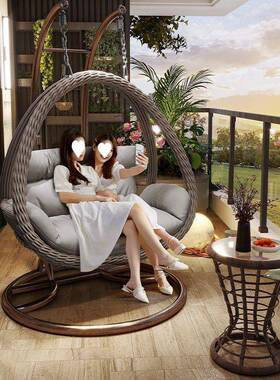 户外吊椅篮人家用秋鸟巢吊椅藤椅单双人摇室内吊千床阳BID台懒沙