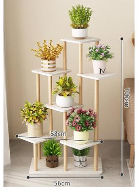 架新款花架子室内阳台多层花实客厅放植花M7E544E4的架子花盆架木