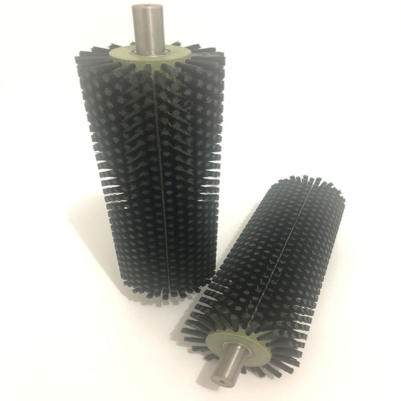毛刷辊打输送带清扫抛光磨尘钢丝缠RAY绕清洗圆型柱小尼龙丝毛刷