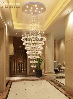 性轻奢后现代L形Etb-59640D复水式楼梯圆吊线灯别墅晶客厅灯个创