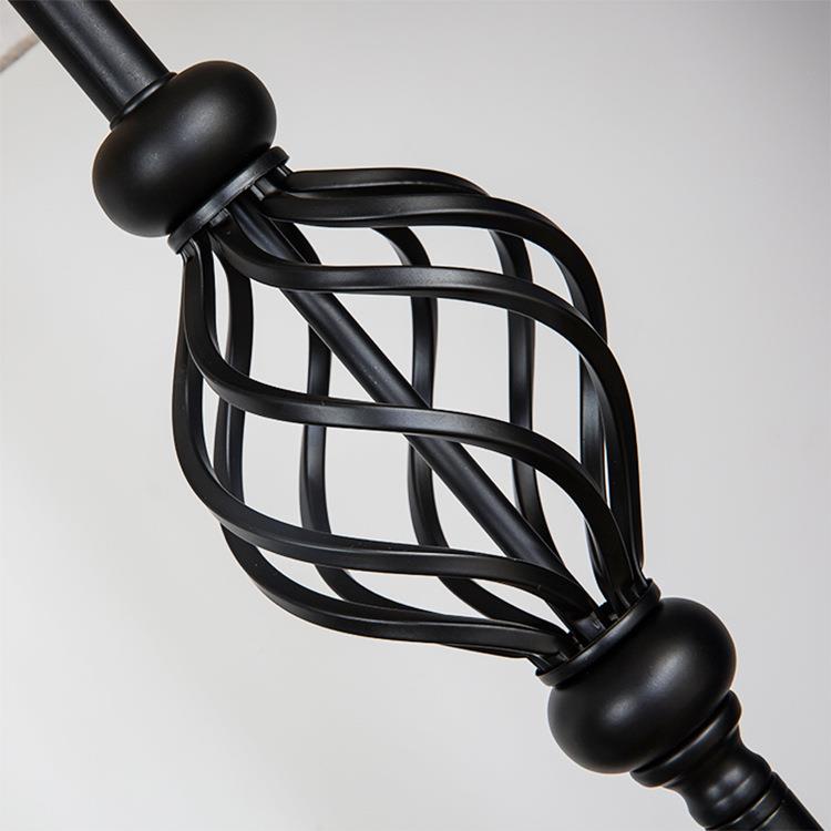 铁艺地美灯客厅卧室书房落地艺灯铁艺AMJ-LD14烤漆式布灯罩落地灯