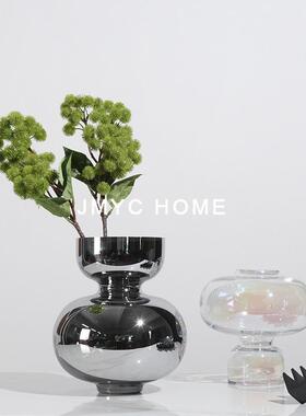 简约轻玻璃插干花厅器摆奢件客茶几样板软房LDO餐厅吧台柜花瓶装