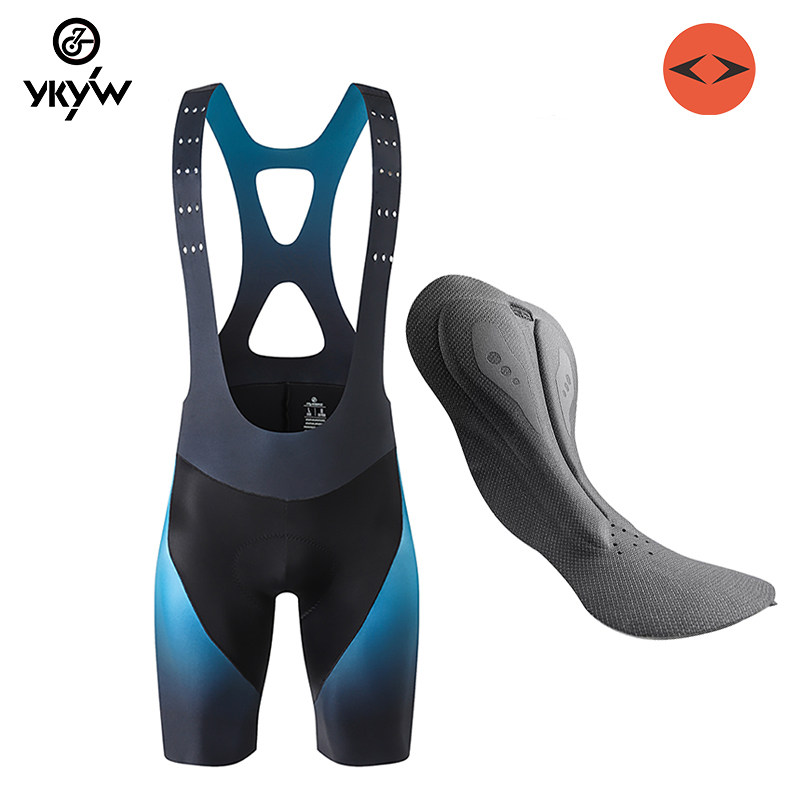 YKYW双箭头裸感背带骑行裤男款