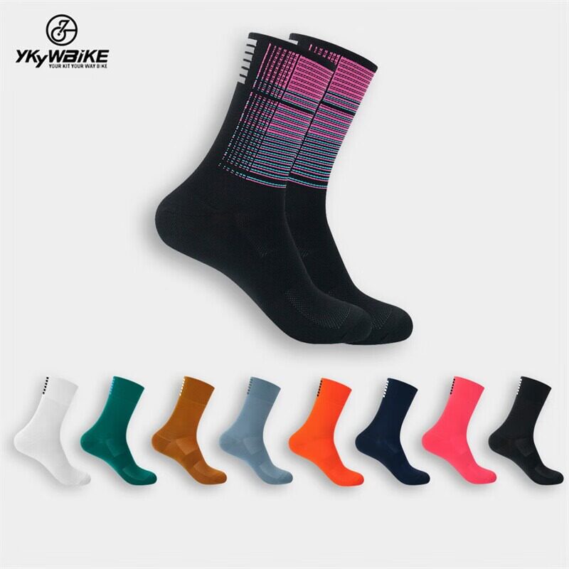 YKYW 骑行袜男女款通用夏季透气公路车自行车袜子吸汗中筒运动袜