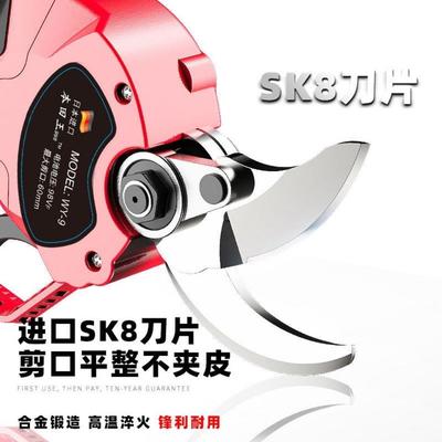电动修枝剪刀果树剪刀锂电充电式园艺园林修剪无线电剪强力粗枝剪
