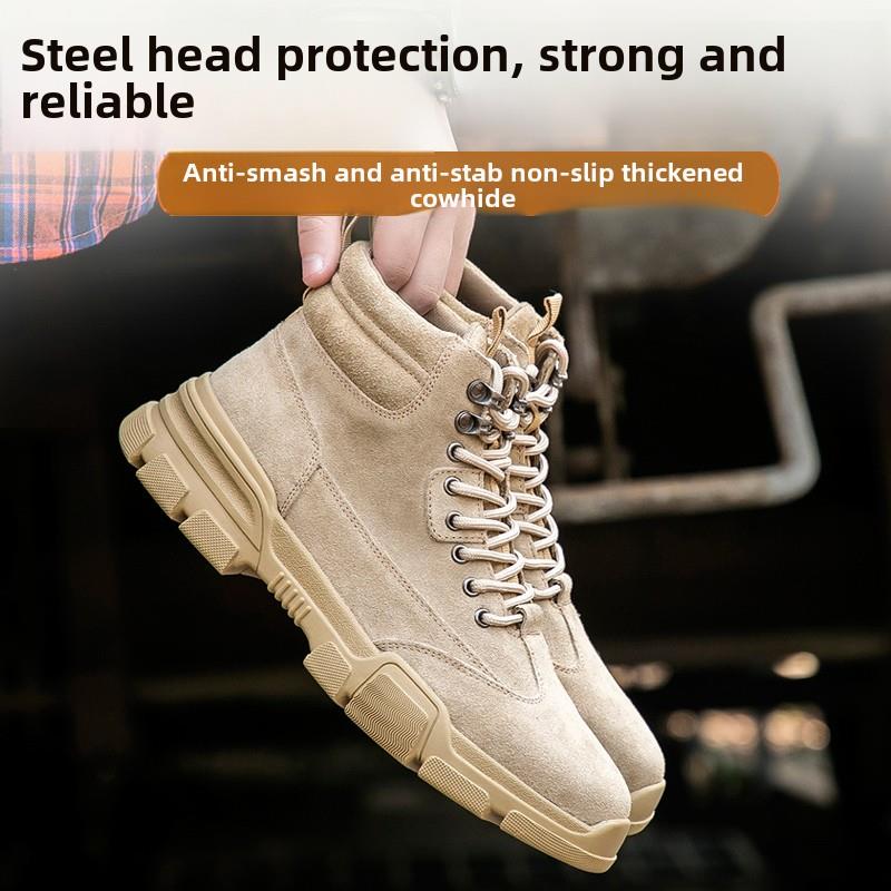 劳保鞋男女轻便防臭防砸防刺钢包头真皮焊工电工绝缘秋冬季安全鞋