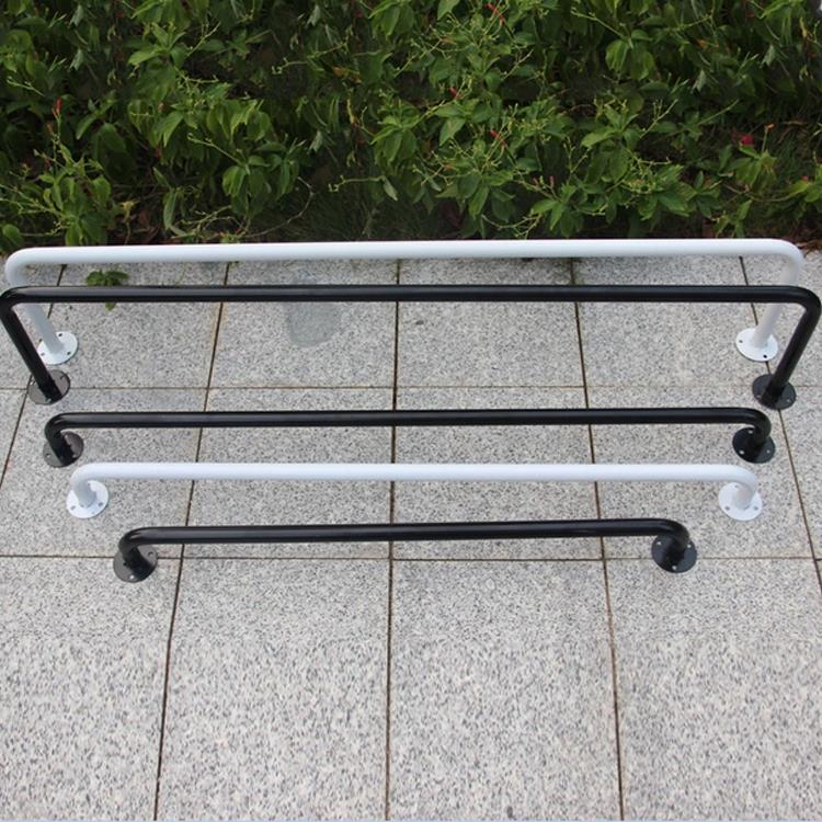 铁艺户外晒衣被杆简易阳台固定晾挂衣杆单杠式室内悬吊式天花板墙