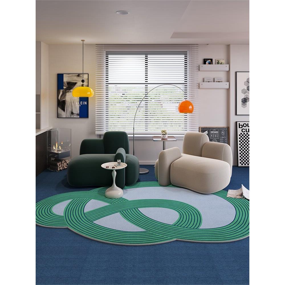 多巴胺不规则异形地毯客厅茶几垫卧室儿童房高级免洗可擦隔音地垫