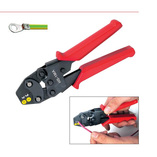 小型裸端子冷压线钳ut ot sc C45端子0.3到6平方 HS-1MA压接钳