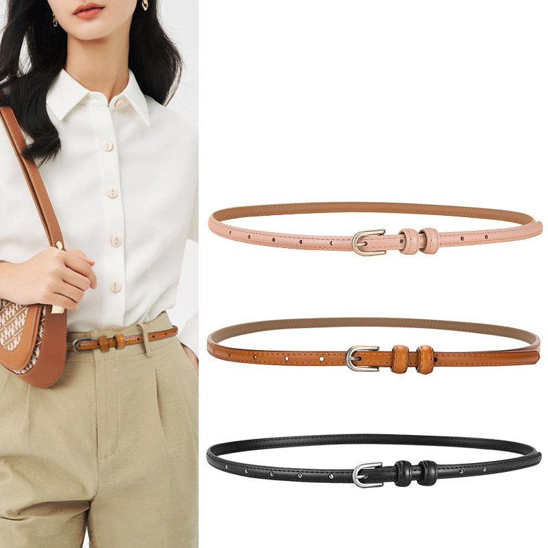 皮带女款2025新款细腰带牛仔裤