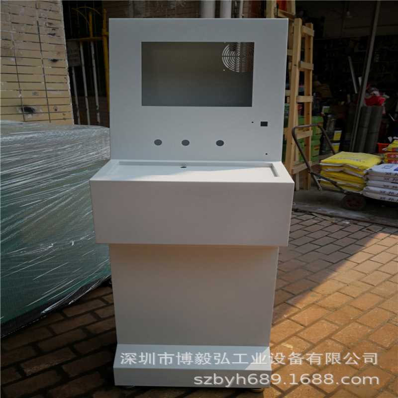 深圳厂家车间移动式数控PC电脑柜价格 钣金机箱 工业计算机电脑车