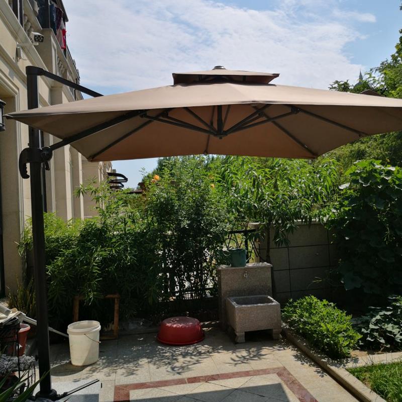 户外遮阳伞别墅庭院室外四方雨伞露天阳台摆摊保安亭超大号罗马伞