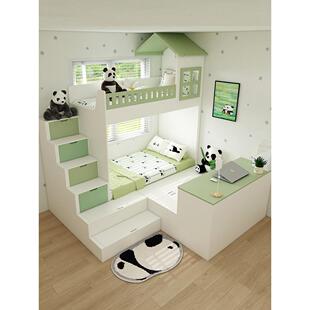 香港小户型儿童房间全屋定制上下床榻榻米衣柜一体组合床家私订造