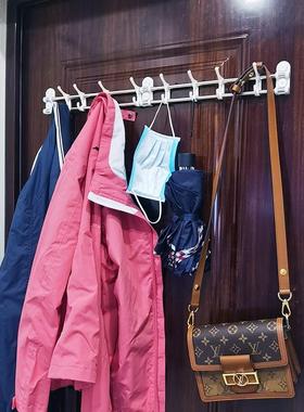 门上置物架免打孔衣架挂钩钥匙雨伞磁力加强白色塑料吸盘粘胶挂勾