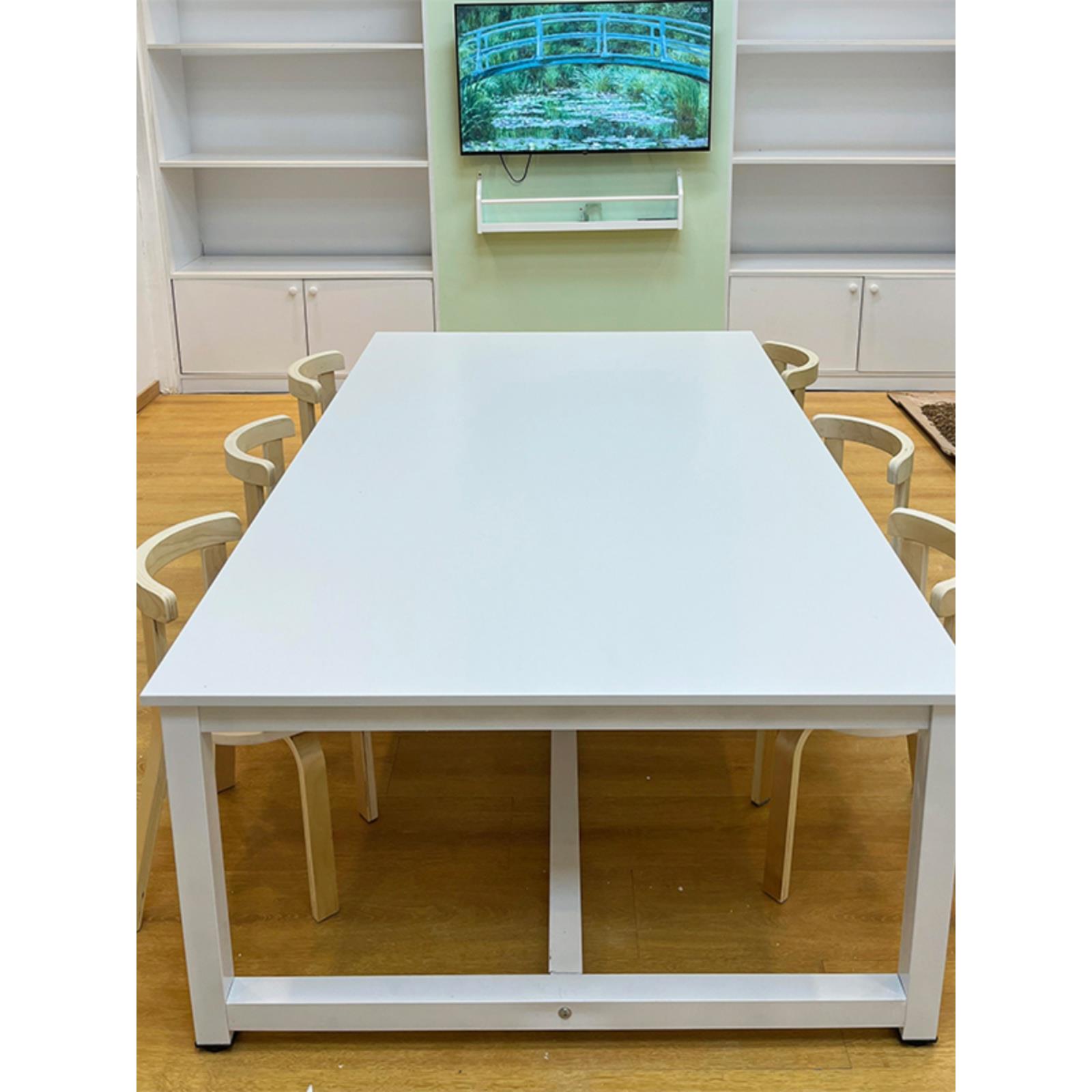 儿童美术桌绘画桌培训班课桌椅小学生书桌学习桌双人辅导班培训桌