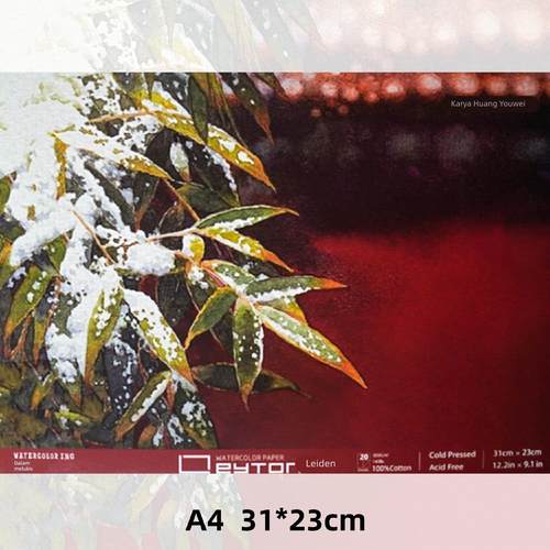 【大师定制款】莱顿纯棉300G450GA48K四面封胶水彩本